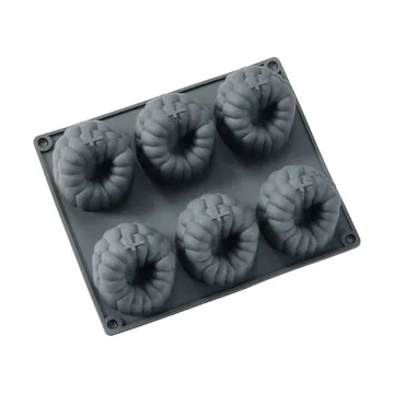 Beck bakvorm - Grijs, framboos, siliconen, 6 stuks - Dorre