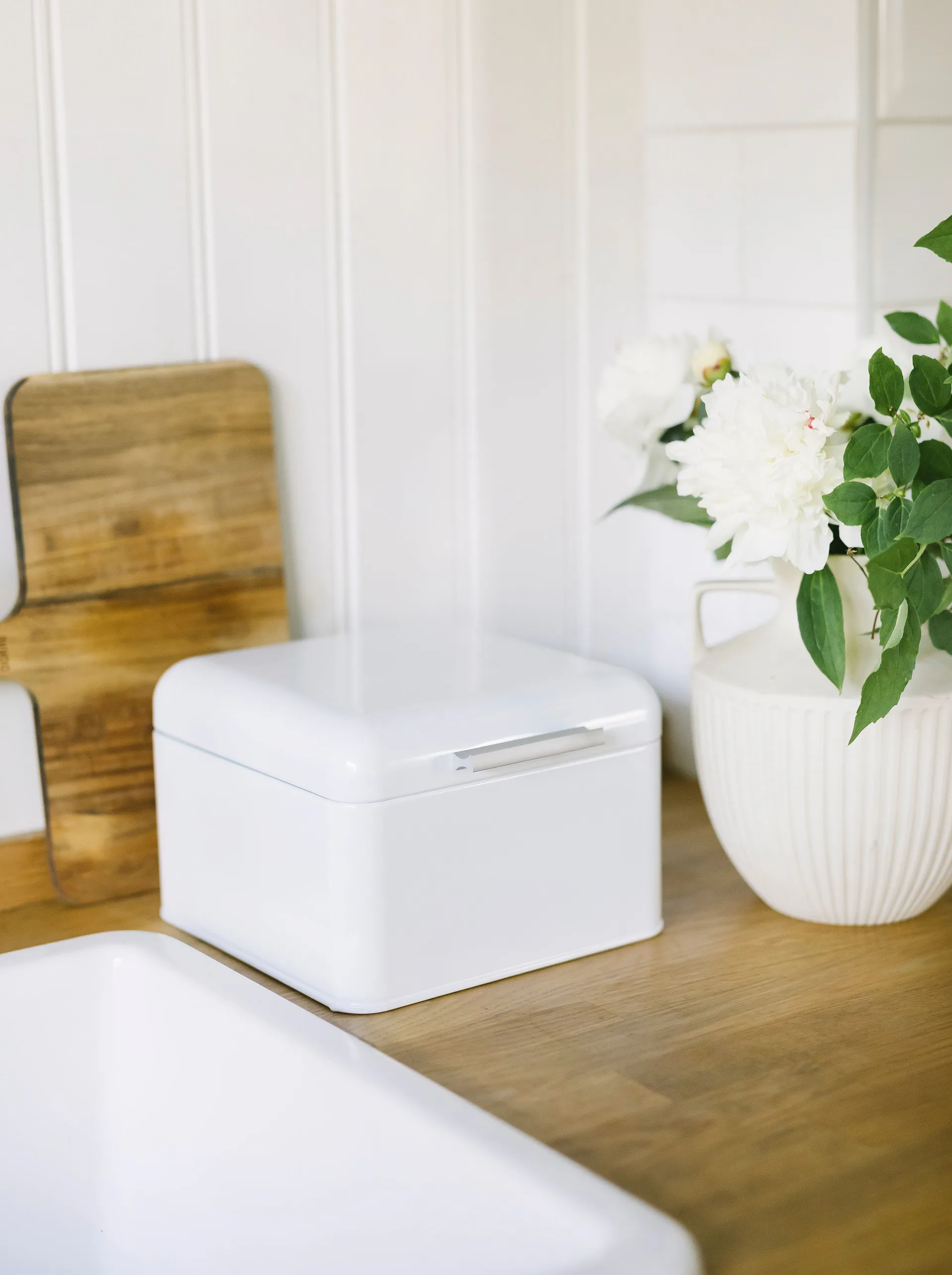 Bella broodtrommel koolstaal 20x20 cm, Wit Dorre