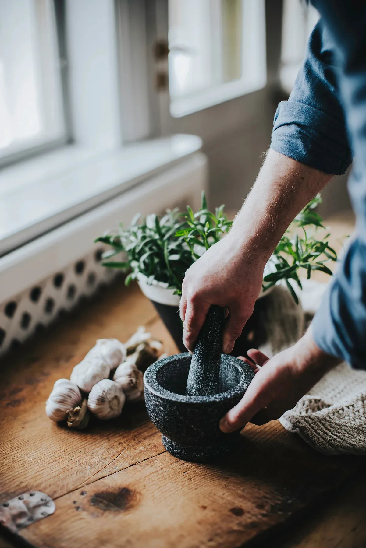 Birkedal vijzel Ø13 cm, Graniet Dorre