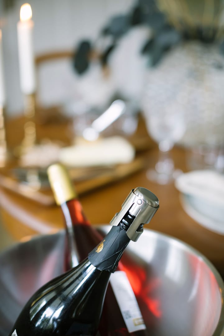 Bourdeaux wijn- en champage-afsluiter, Roestvrij staal Dorre