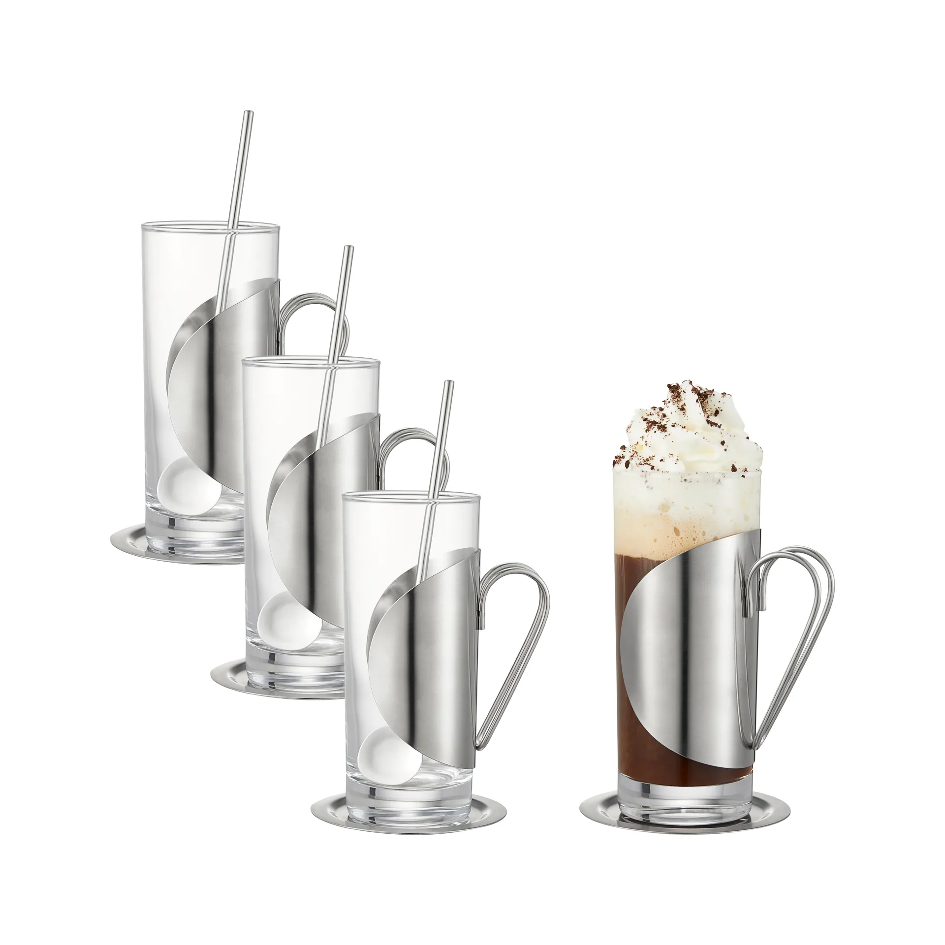 Darry irish coffee set, Glas-roestvrij staal Dorre