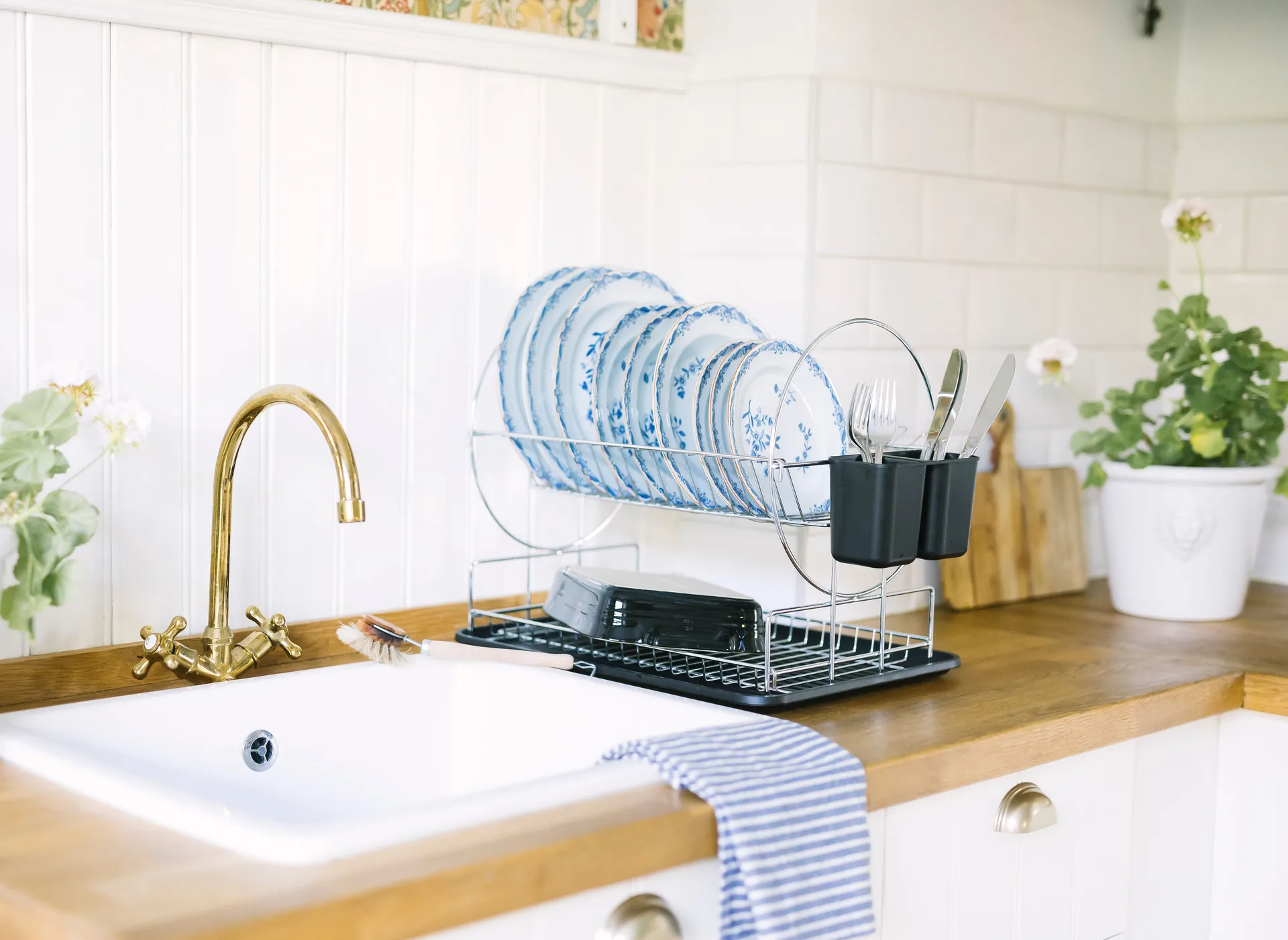 Disa afwasrek 2 etages 32x47 cm, Verchroomd ijzer  Dorre