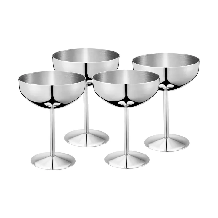 Dyane dessertkom/ijscoupe - Roestvrij staal, 4-pack, 25 cl - Dorre