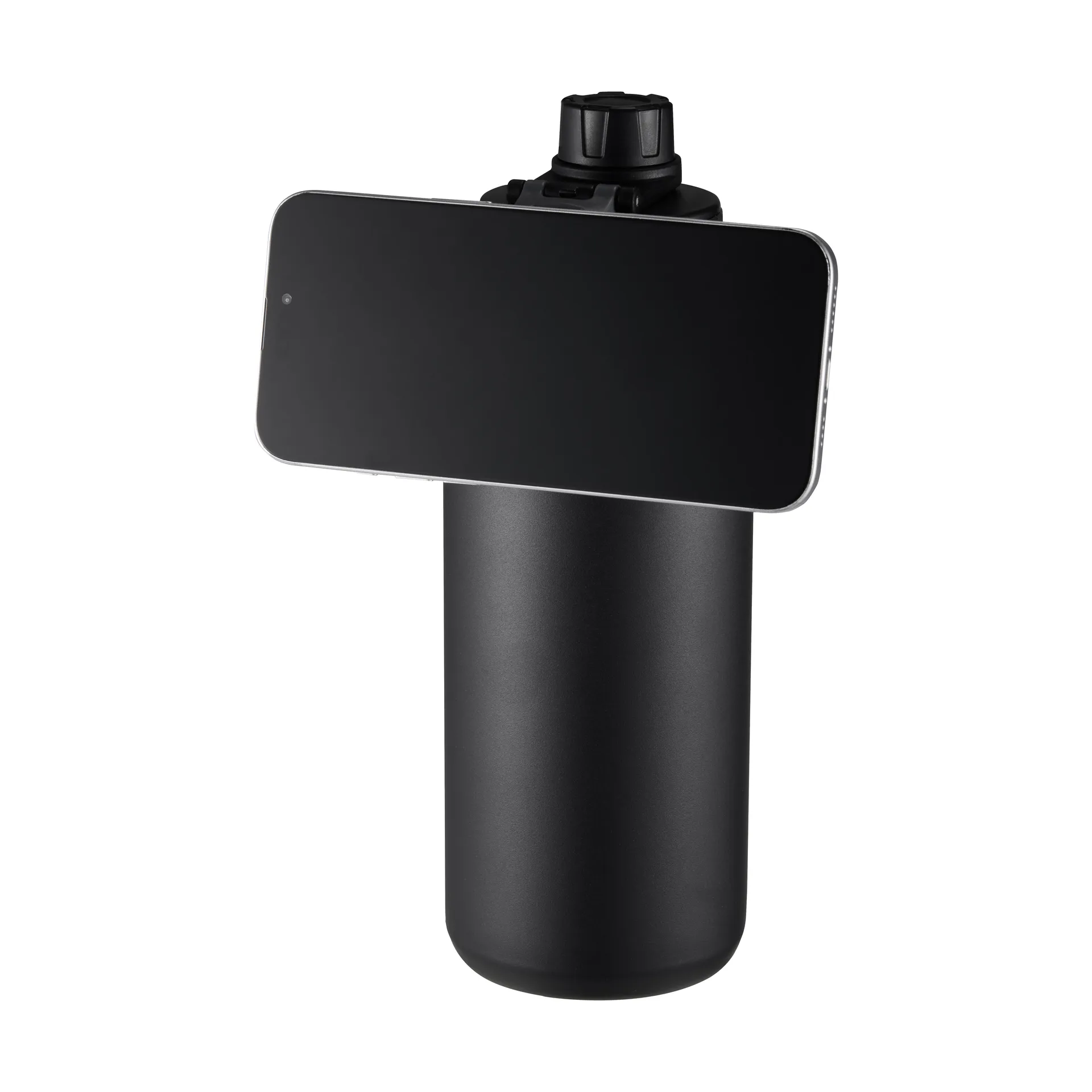 Flory waterfles dubbelwandig mobielmagnet 0,9 L, Zwart-grijs Dorre