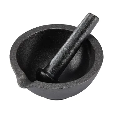 Gilly gietijzeren vijzel - Zwart, 13x13x6,3 cm - Dorre