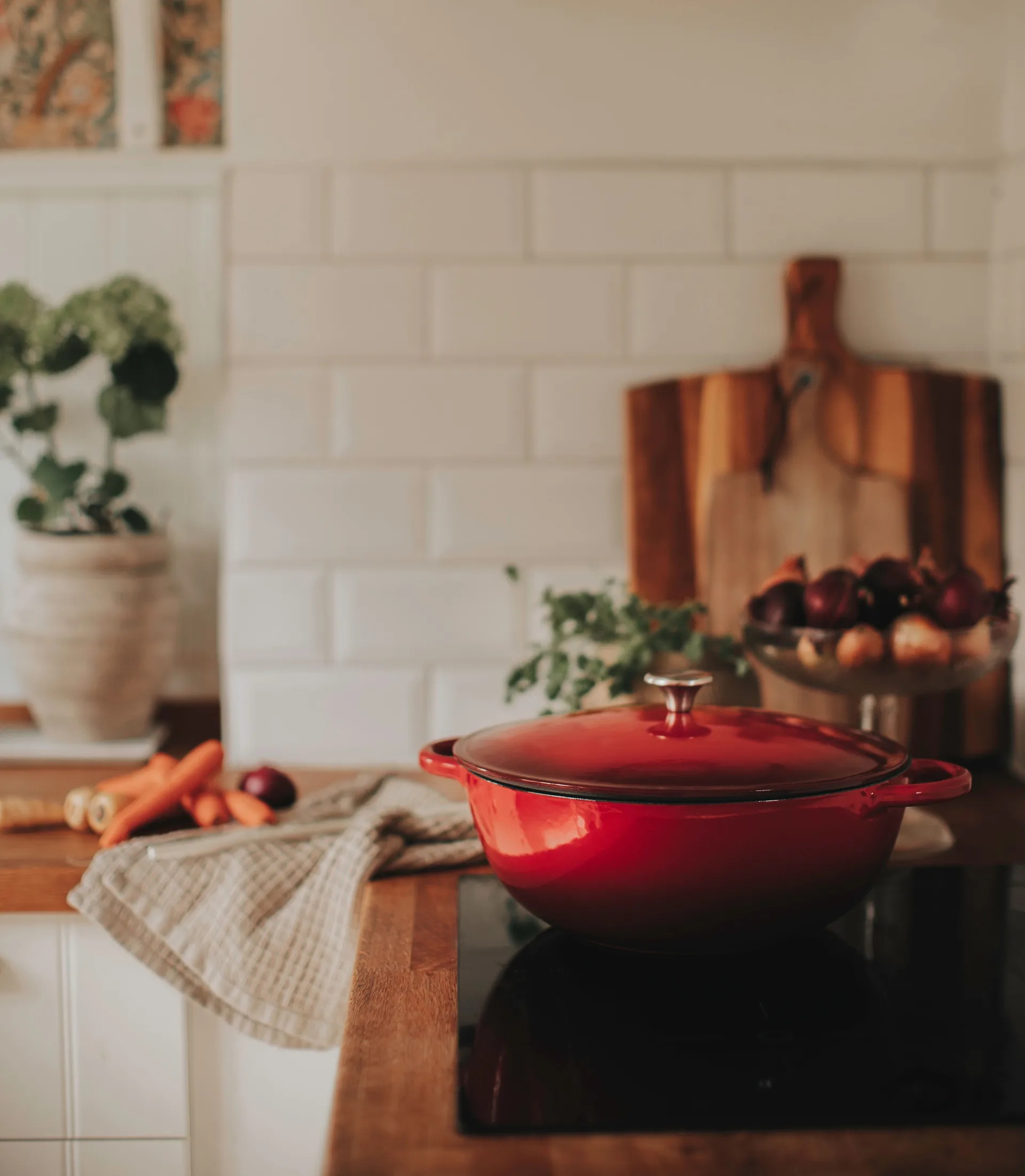 Gitty gietijzeren braadpan 7,2 L, Rood Dorre