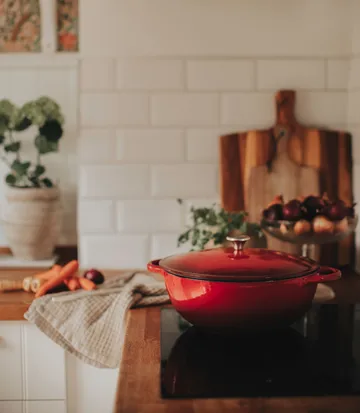 Gitty gietijzeren braadpan 7,2 L - Rood - Dorre