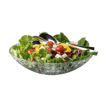 Glitter salade-kommenset - Glas-roestvrij staal, 3 delen - Dorre