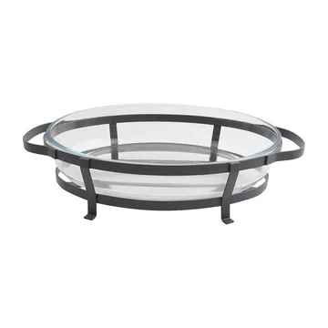Grace ovenschaal glas met onderstel - 2 L - Dorre