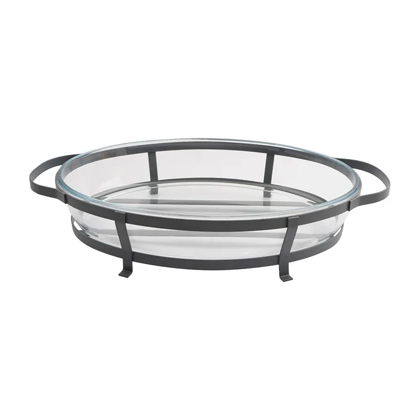 Grace ovenschaal glas met onderstel, 3 L Dorre