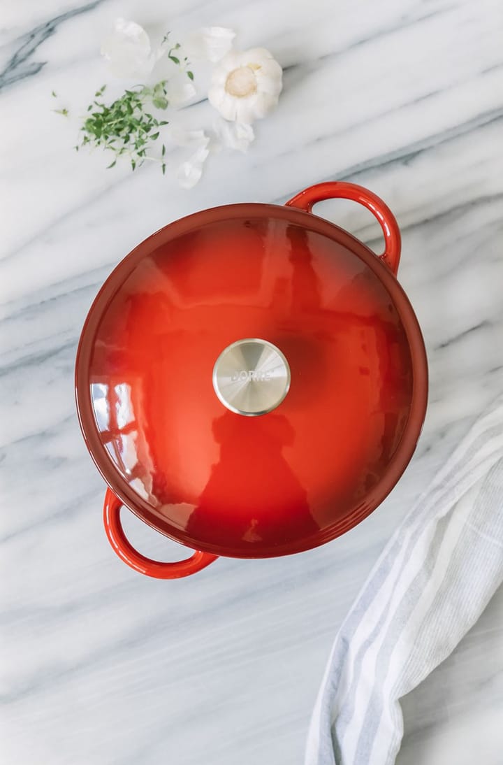Gretl gietijzeren braadpan emaille 4 L, Rood Dorre