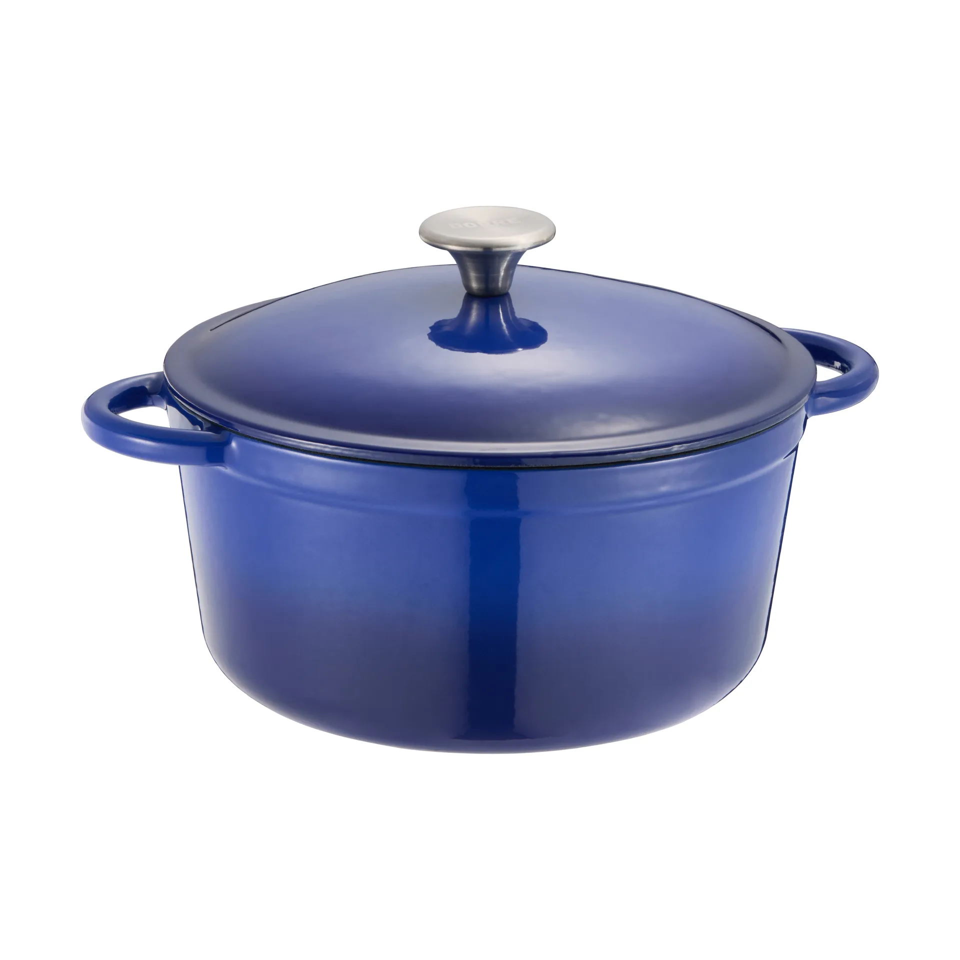 Gretl gietijzeren braadpan ronde knop roestvrij staal 4 L, Blauw Dorre