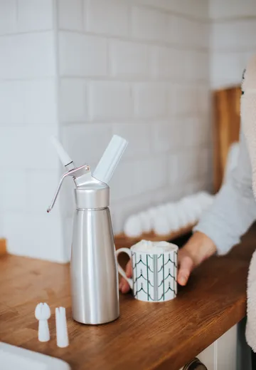 Grette sifon 0,5 liter - Zilverkleurig - Dorre