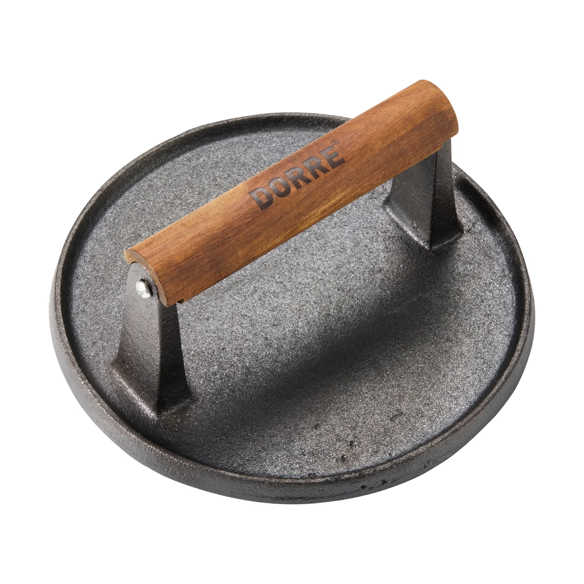 Hally hamburgerpers Ø17,7 cm, Gietijzer-acacia Dorre