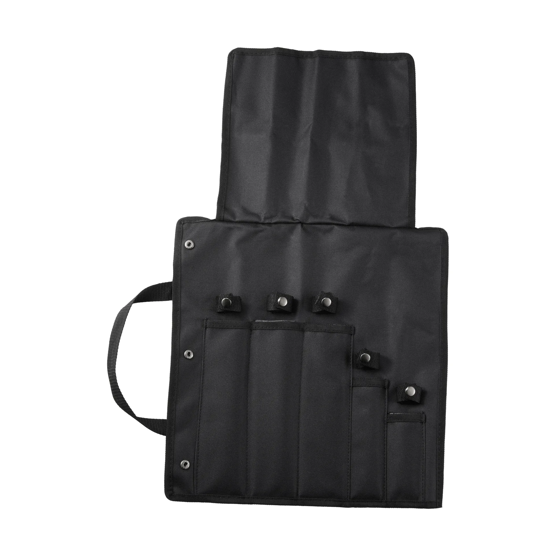 Kadi messentas, Zwart nylon, 5 messenvakken Dorre