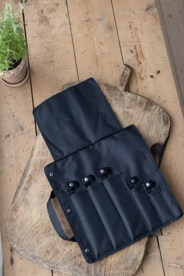 Kadi messentas - Zwart nylon, 5 messenvakken - Dorre