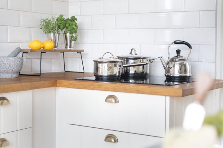 Kosmo braadpan met glazen deksel 22 cm 3 L, Roestvrij staal Dorre
