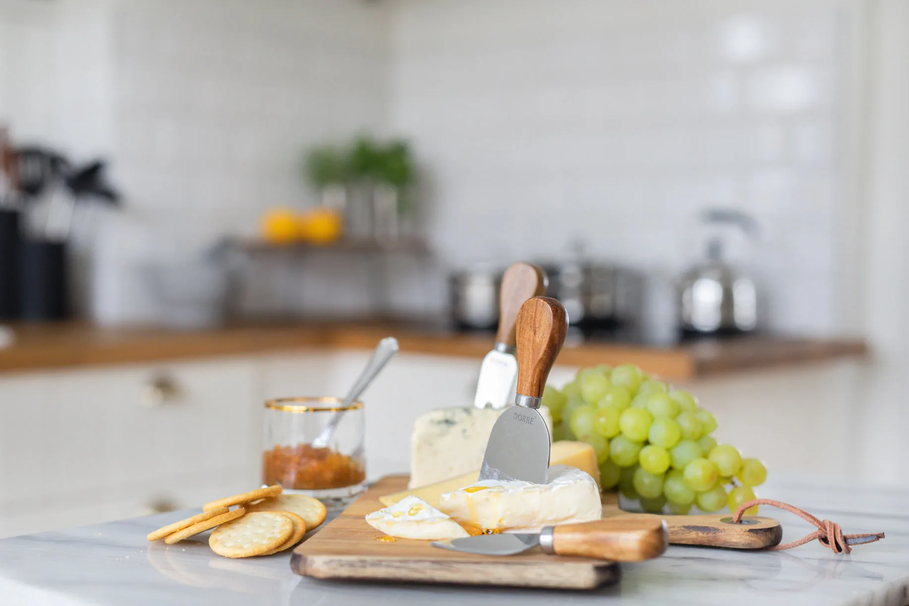 Oline kaasplank acacia 4-delig, 26x29 cm Dorre