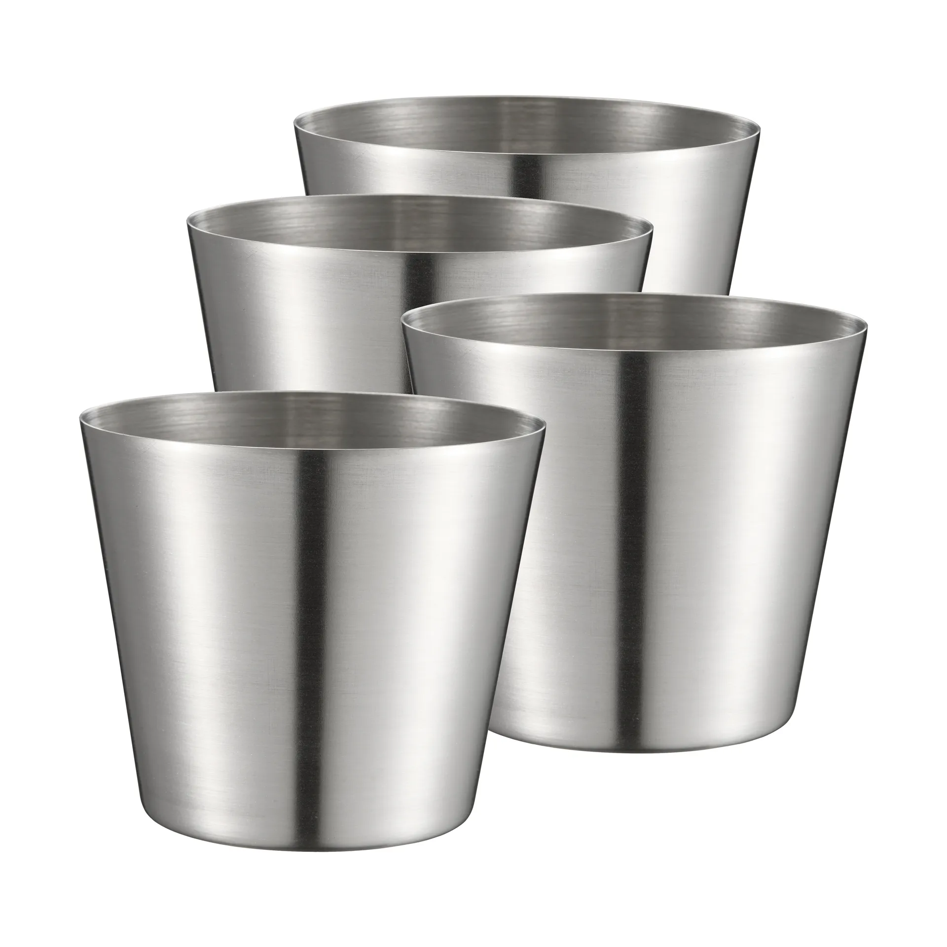 Peg friet-/ serveerbeker, Roestvrij staal, 4-pack, Ø9,5 cm Dorre
