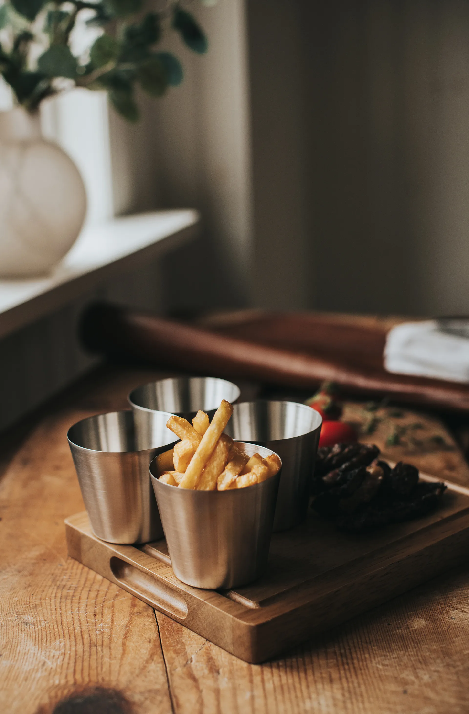 Peg friet-/ serveerbeker, Roestvrij staal, 4-pack, Ø9,5 cm Dorre
