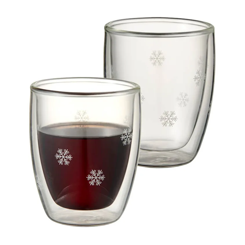 Snöstjärna dubbelwandig glas 2-pack, 13 cl Dorre