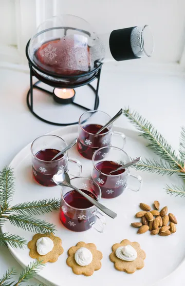 Snöstjärna glühweinfles 1,3 L - Glas-ijzer - Dorre