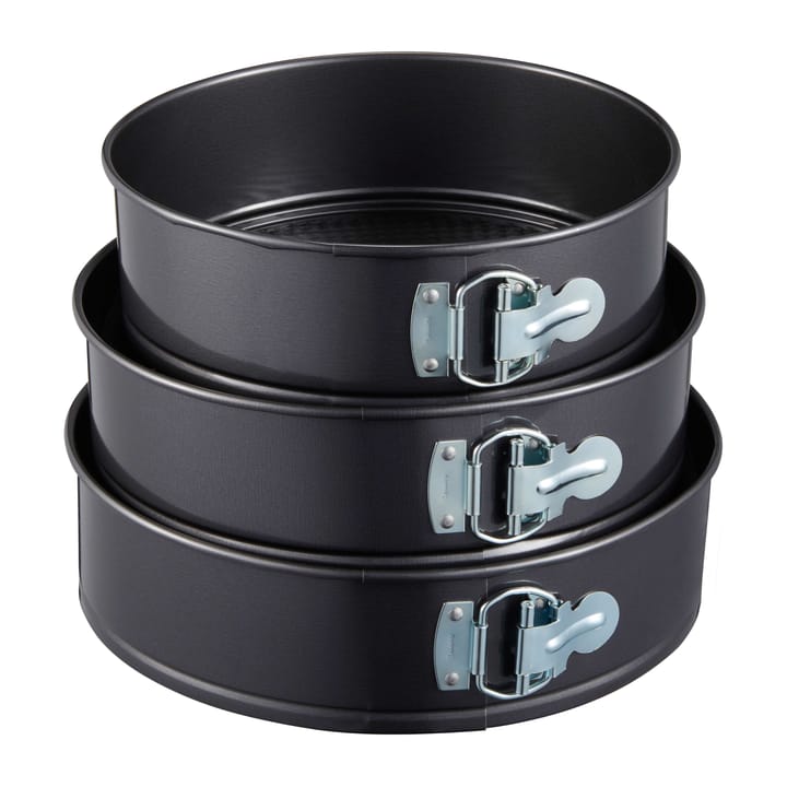 Solie springvormen 3-pack, Zwart Dorre