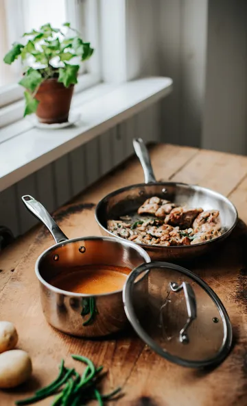 Trivence steelpan - Roestvrij staal, glazen deksel, 2 L - Dorre
