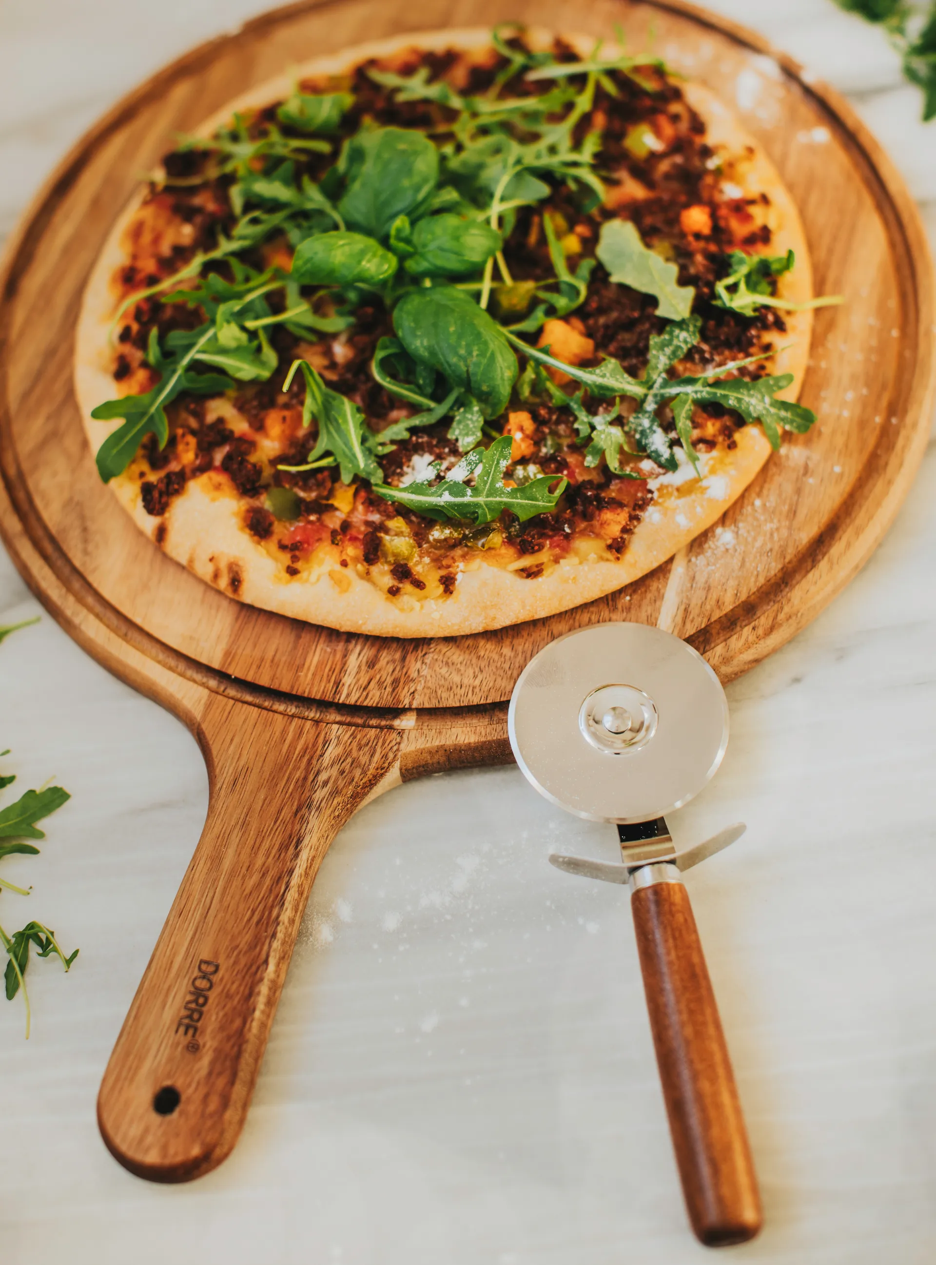 Ulli serveerplank Ø30,5 cm, Natuur Dorre