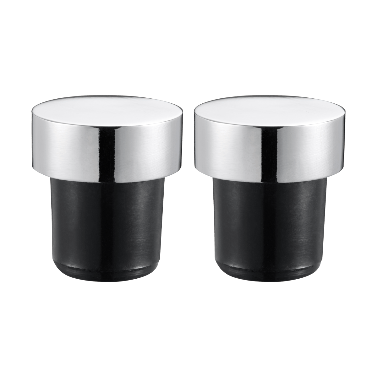 Dorre Valli wijnstoppers 2-pack 3 cm Chroom | Scandinavisch Interieur | Zilverkleurig
