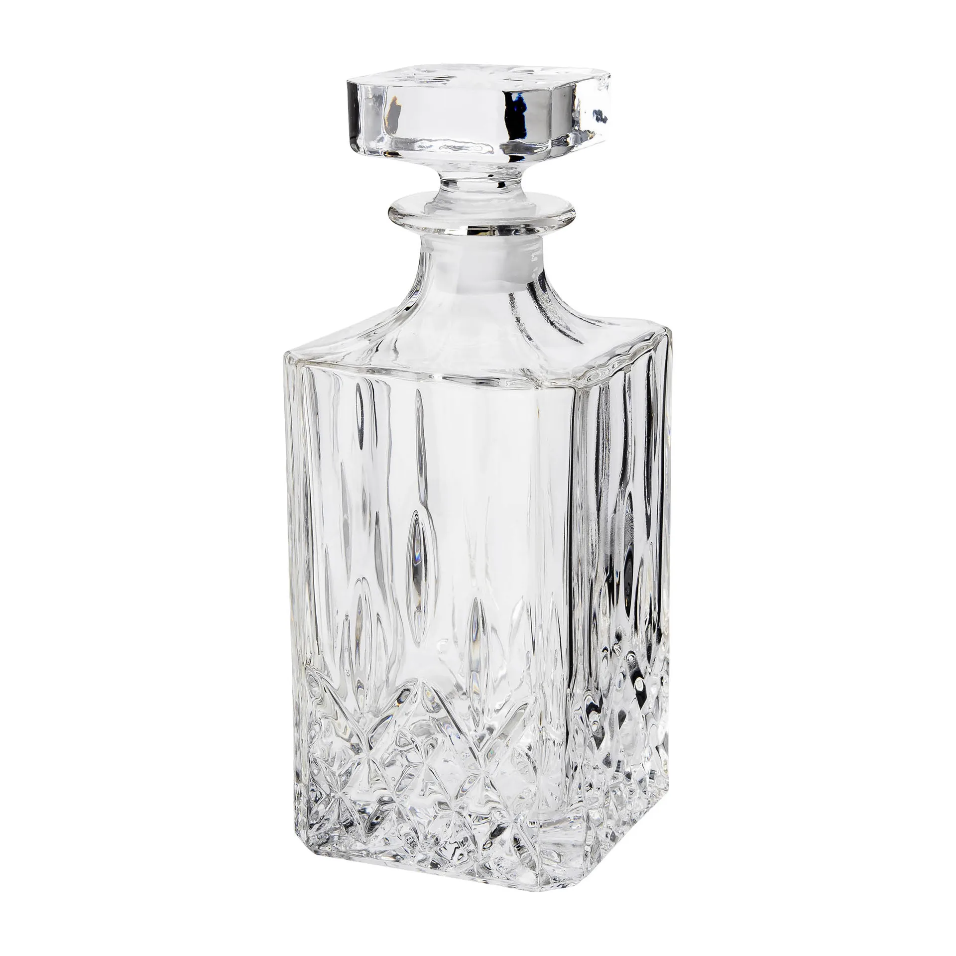 Vide whiskeyset karaf en 6 st. whiskeyglazen, Kristalglas Dorre