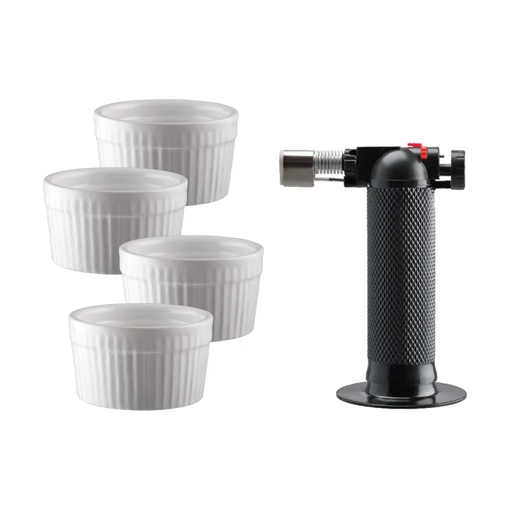 Vierset voor crème brûlée - Keramiek, 5-delig - Dorre