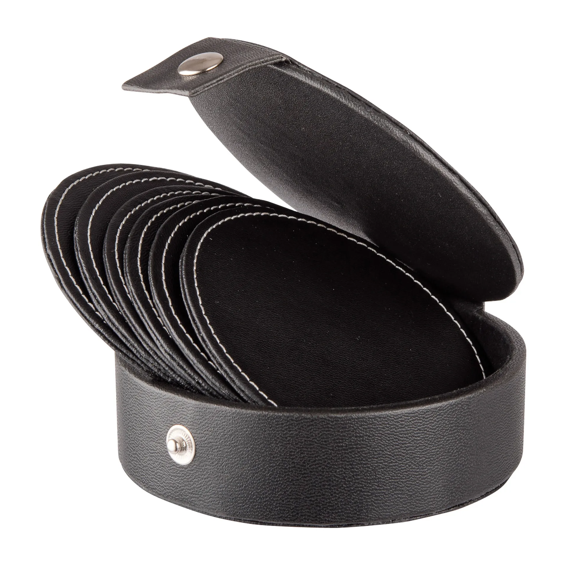 Visby glasonderzetters Ø10 cm 6-pack, Zwart Dorre