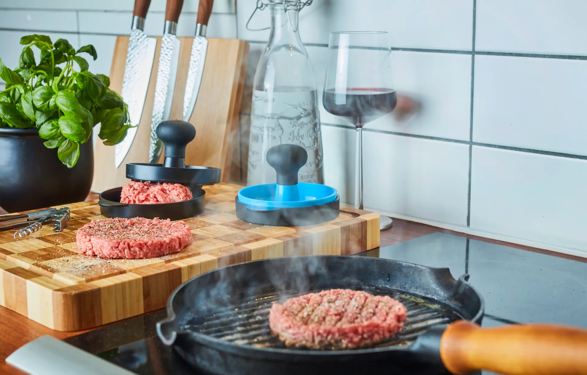 Wallberg hamburgerpers Ø12 cm, Aluminium Dorre