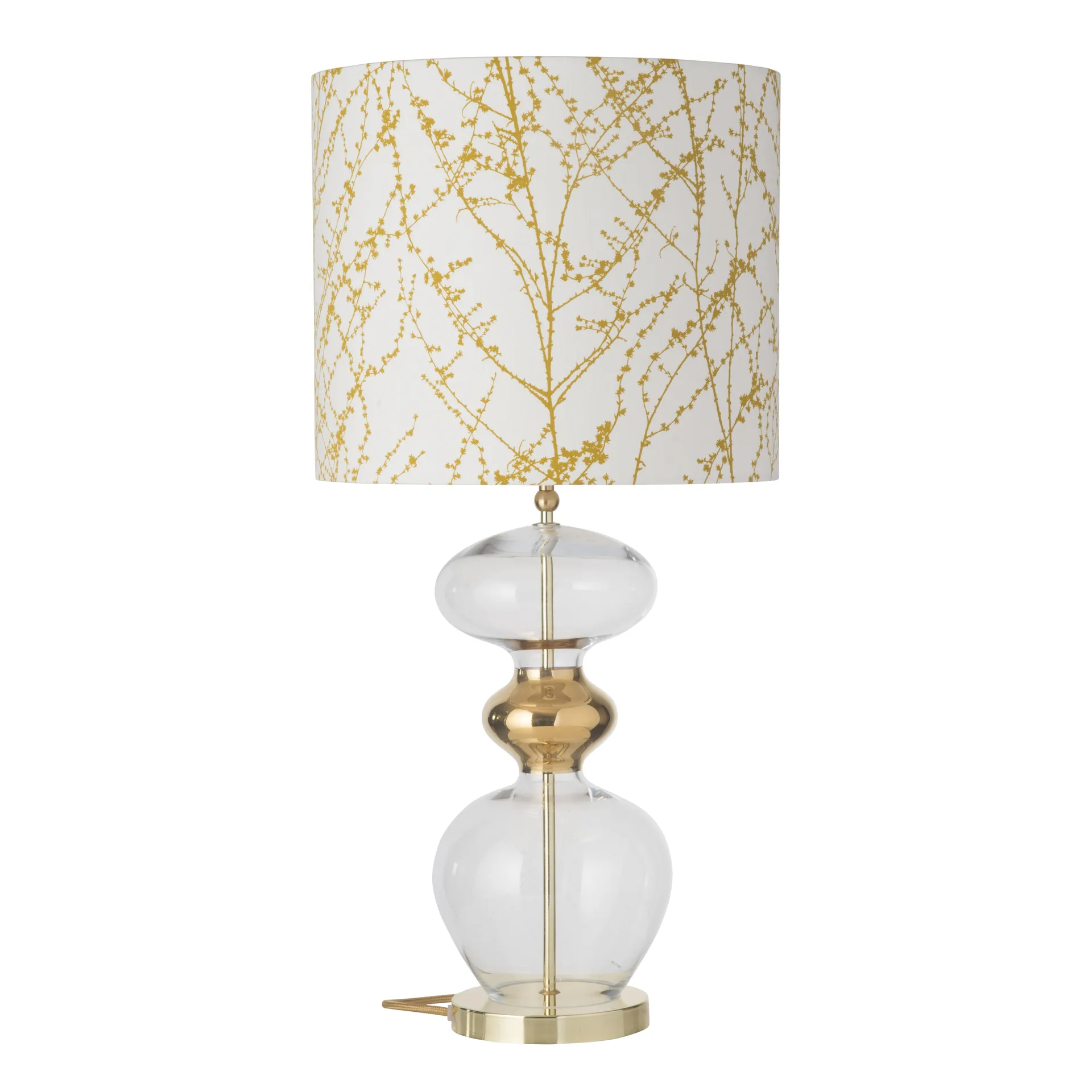 Futura lampenvoet, helder - gouden snoer EBB & FLOW