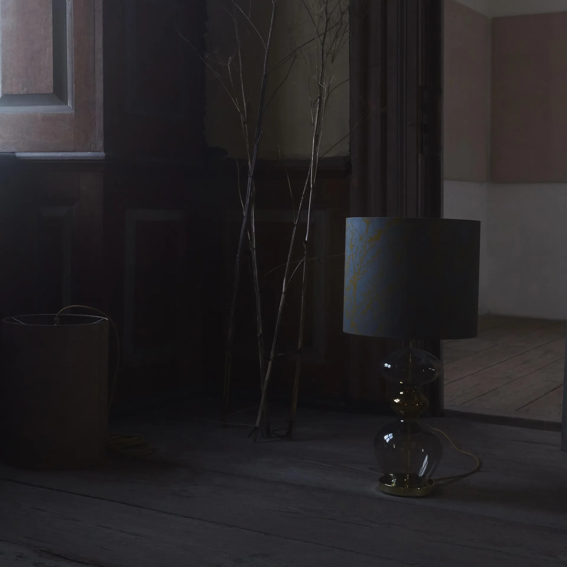 Futura lampenvoet, helder - gouden snoer EBB & FLOW