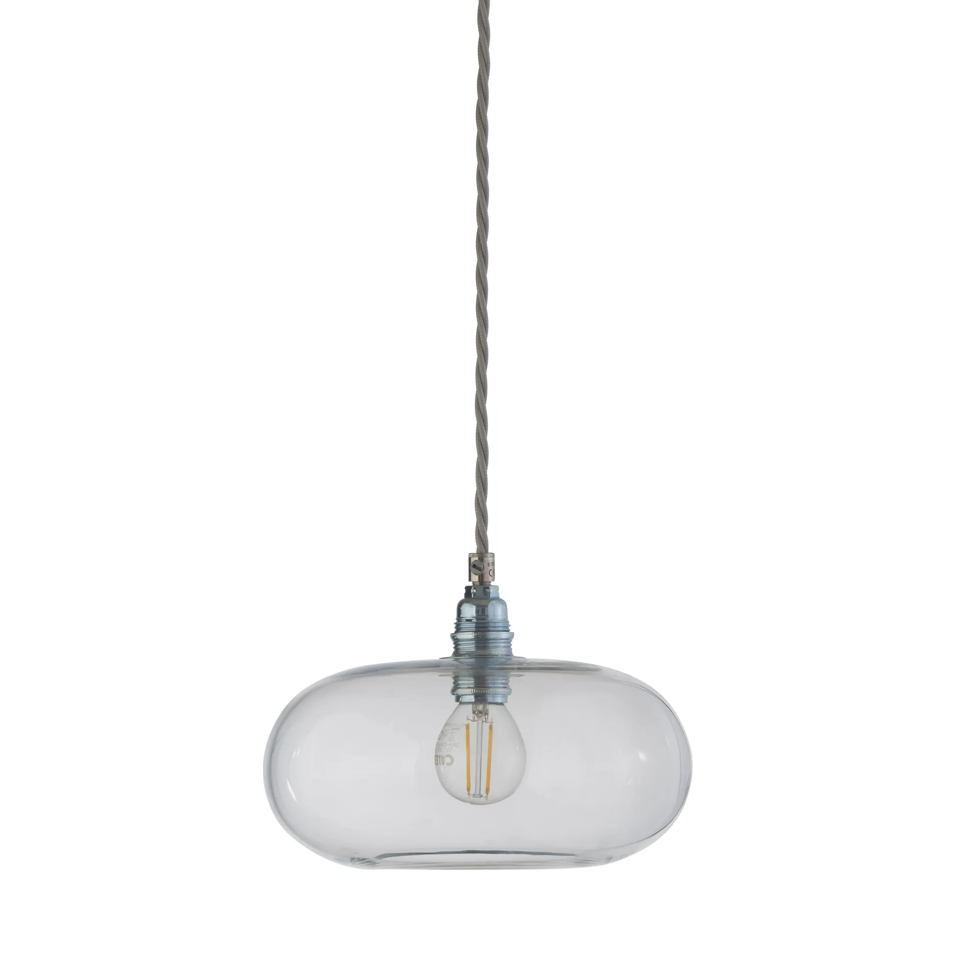 Horizon hanglamp Ø 21 cm., helder - zilveren snoer EBB & FLOW