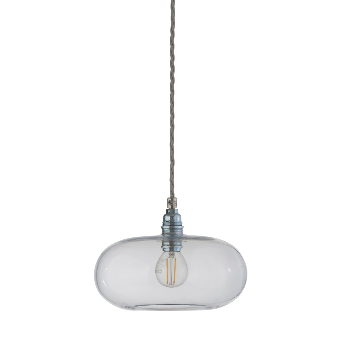 EBB & FLOW Horizon hanglamp Ø 21 cm. helder - zilveren snoer