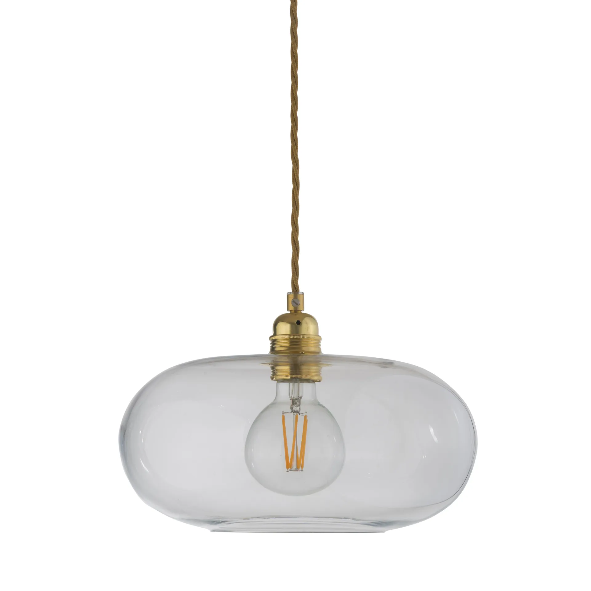 Horizon hanglamp Ø 29 cm., helder - gouden snoer EBB & FLOW