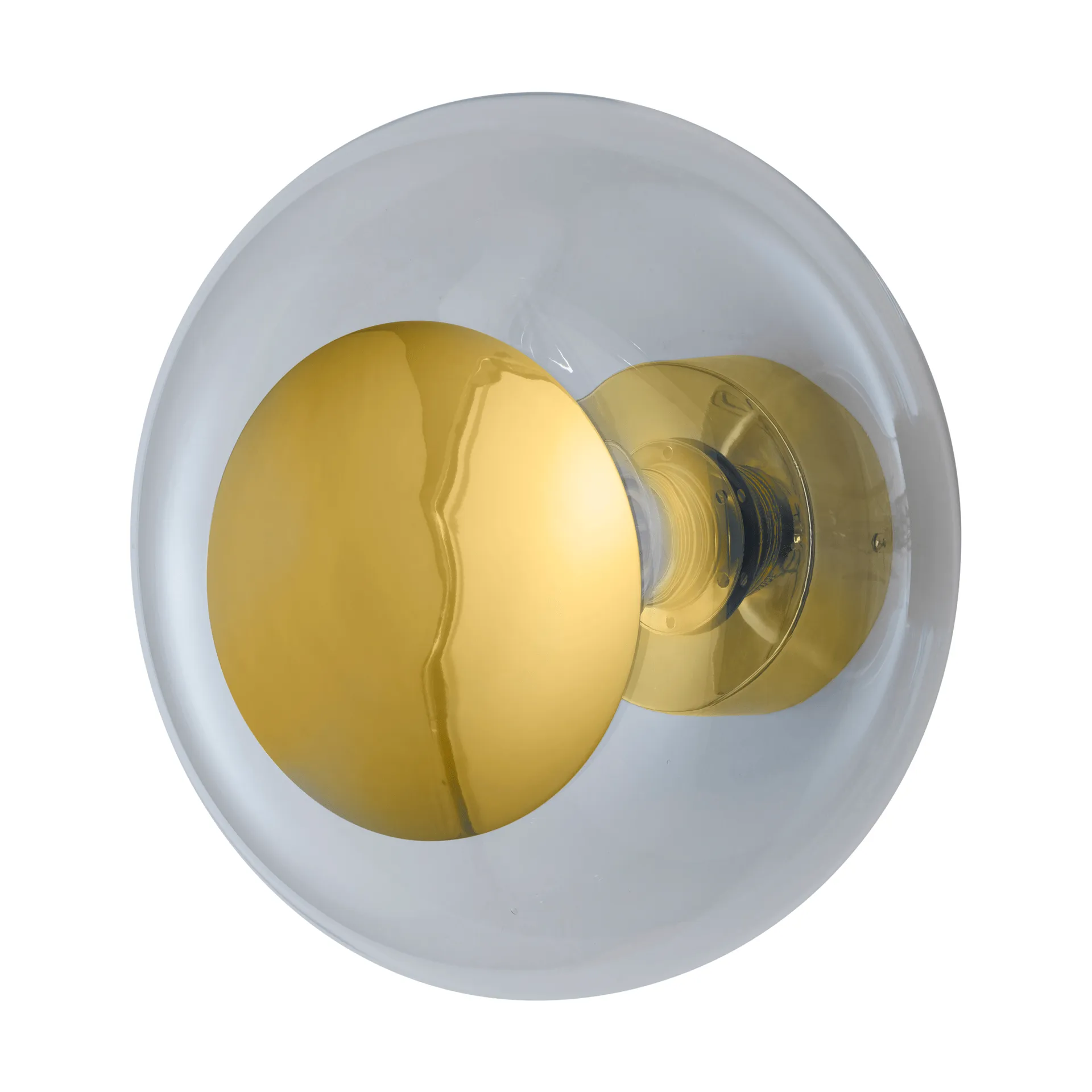 Horizon surface wandlamp, Clear-shiny gold, Ø29 cm EBB & FLOW