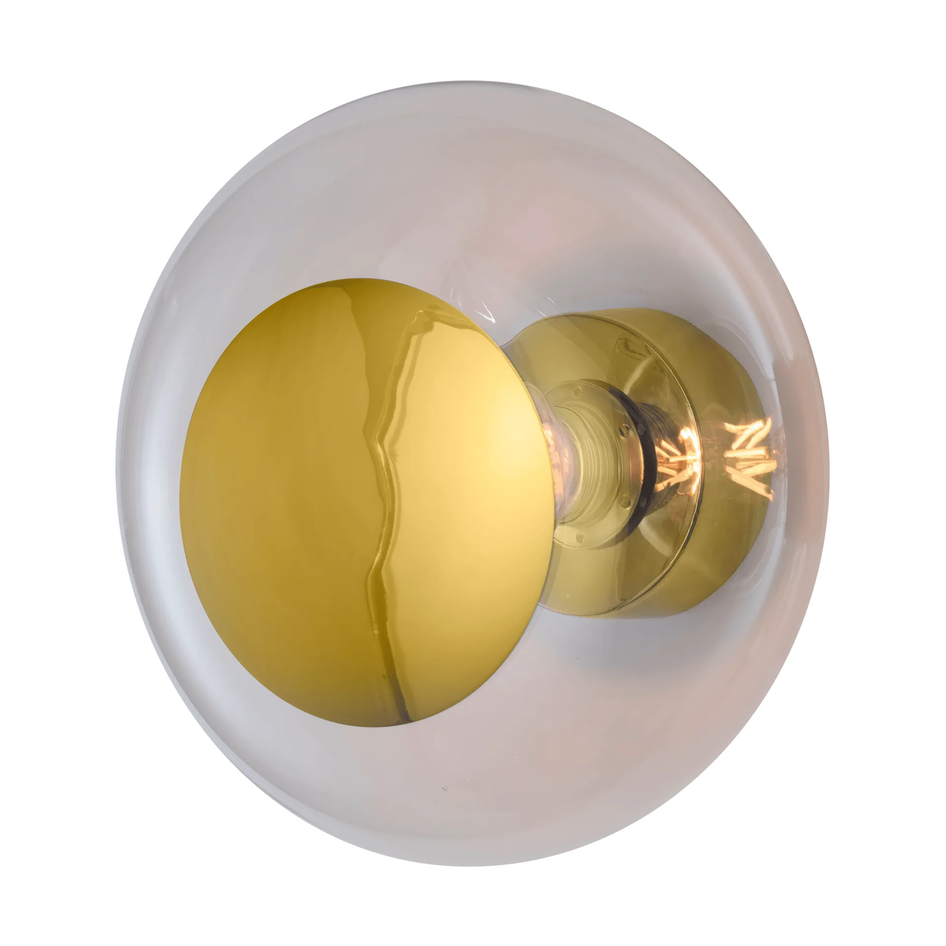 Horizon surface wandlamp, Clear-shiny gold, Ø29 cm EBB & FLOW