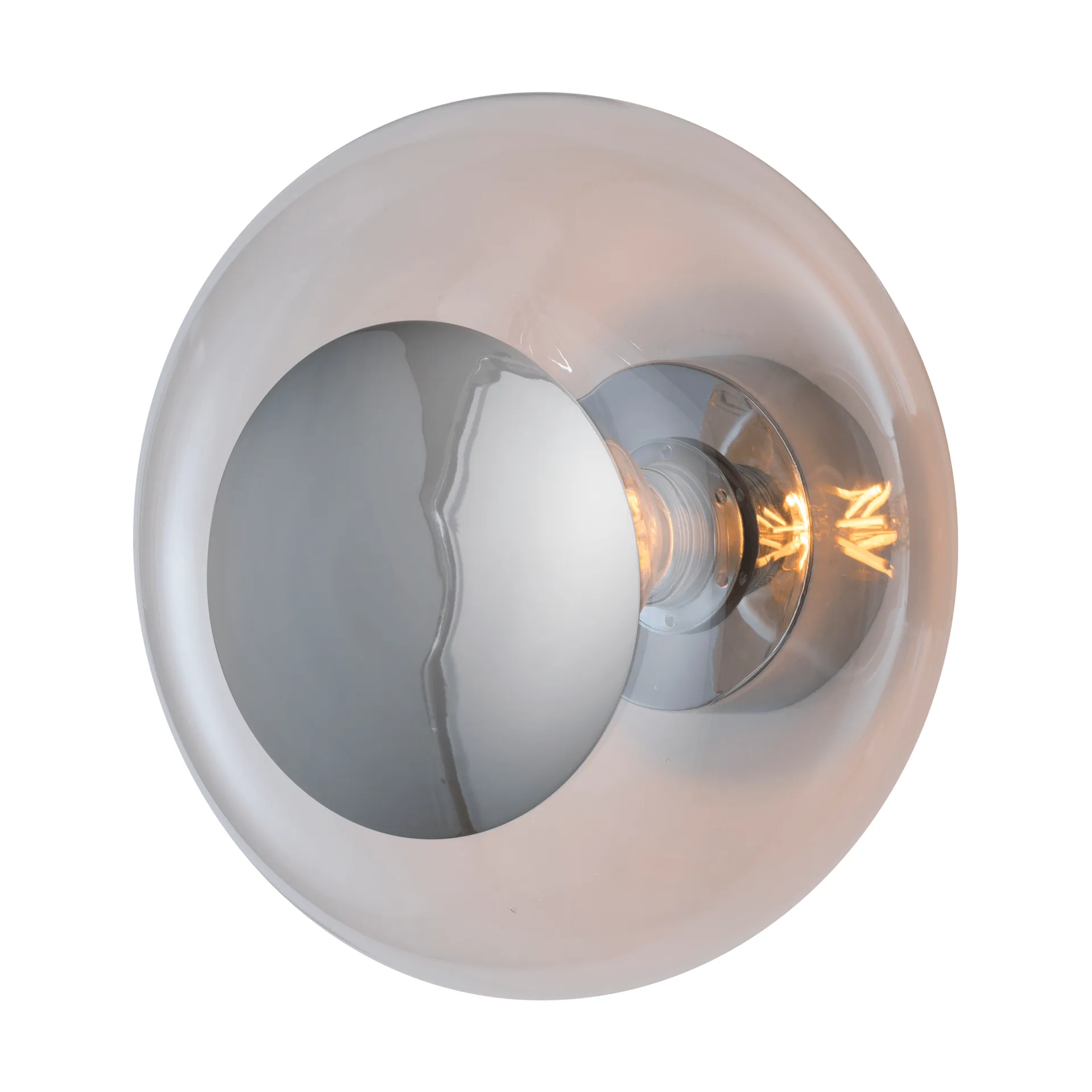 Horizon surface wandlamp, Clear-silver, Ø29 cm EBB & FLOW