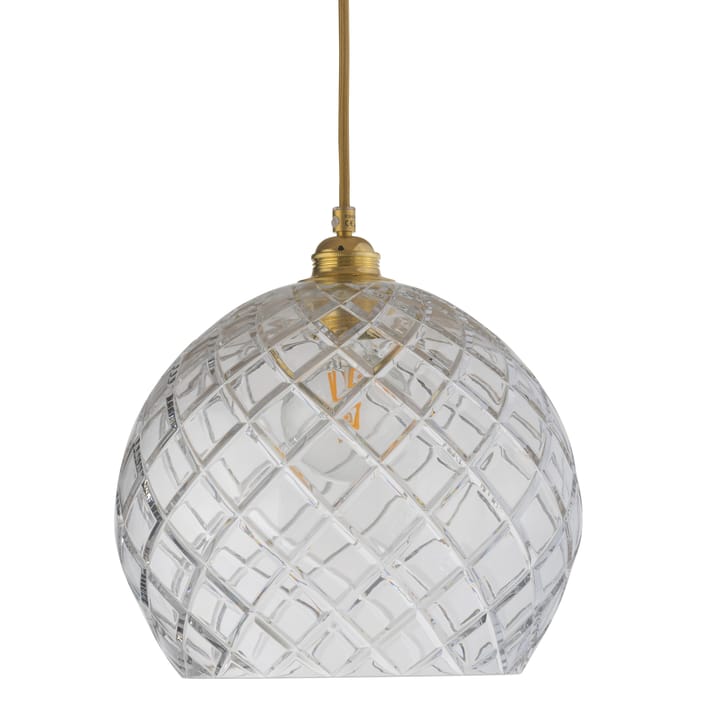 Rowan hanglamp Chrystal Ø 28 cm. - Medium check - gouden snoer - EBB & FLOW