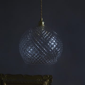 Rowan hanglamp Crystal Ø 22 cm. - Small check - gouden snoer - EBB & FLOW