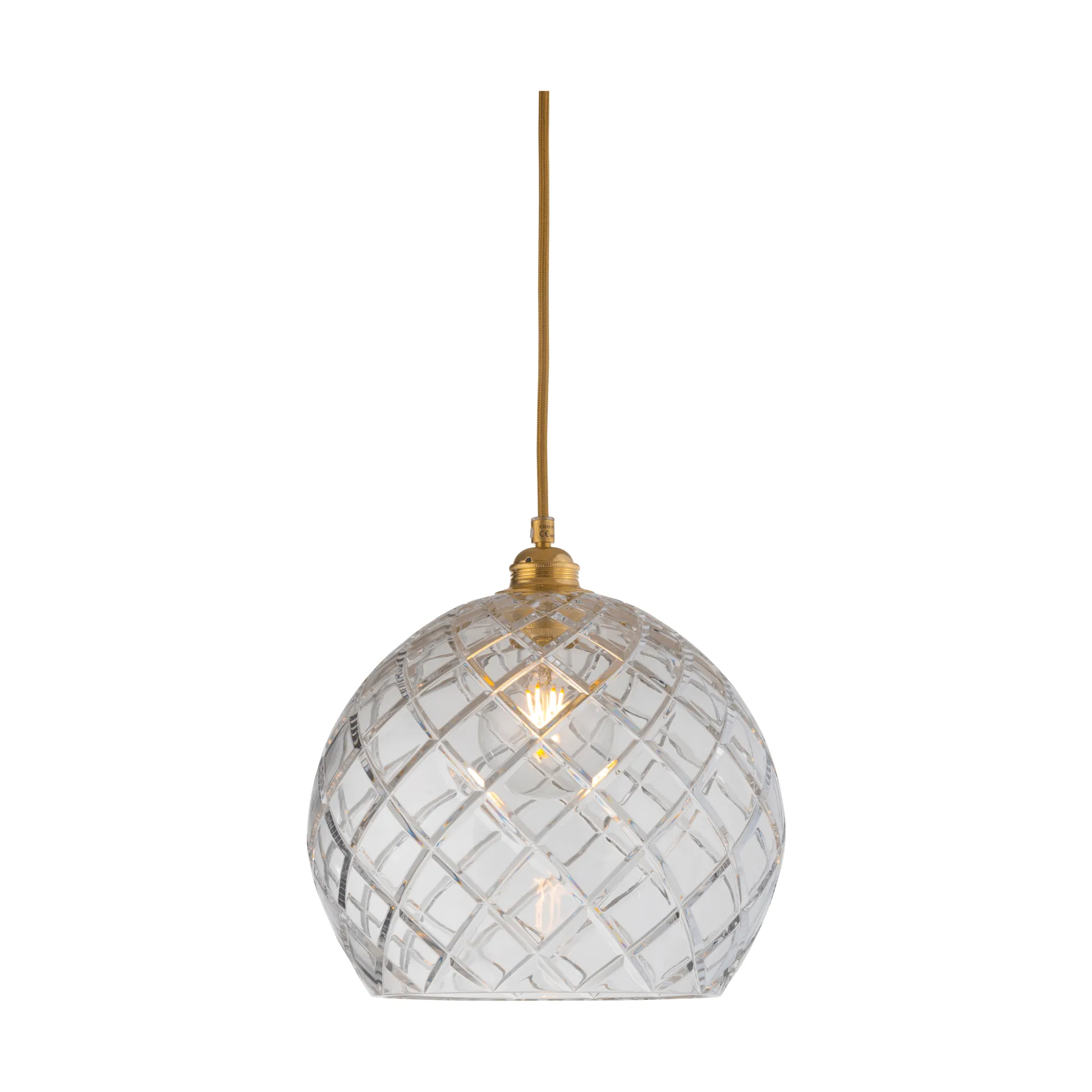 Rowan hanglamp groot, Ø 28 cm., Crystal, large check EBB & FLOW