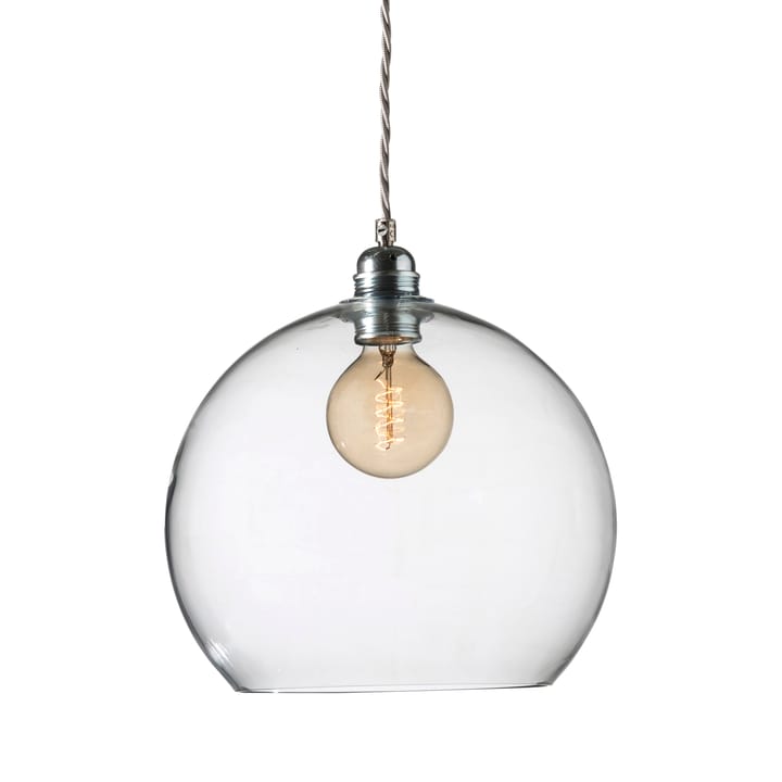 Rowan hanglamp groot, Ø 28 cm. - helder-zilveren snoer - EBB & FLOW