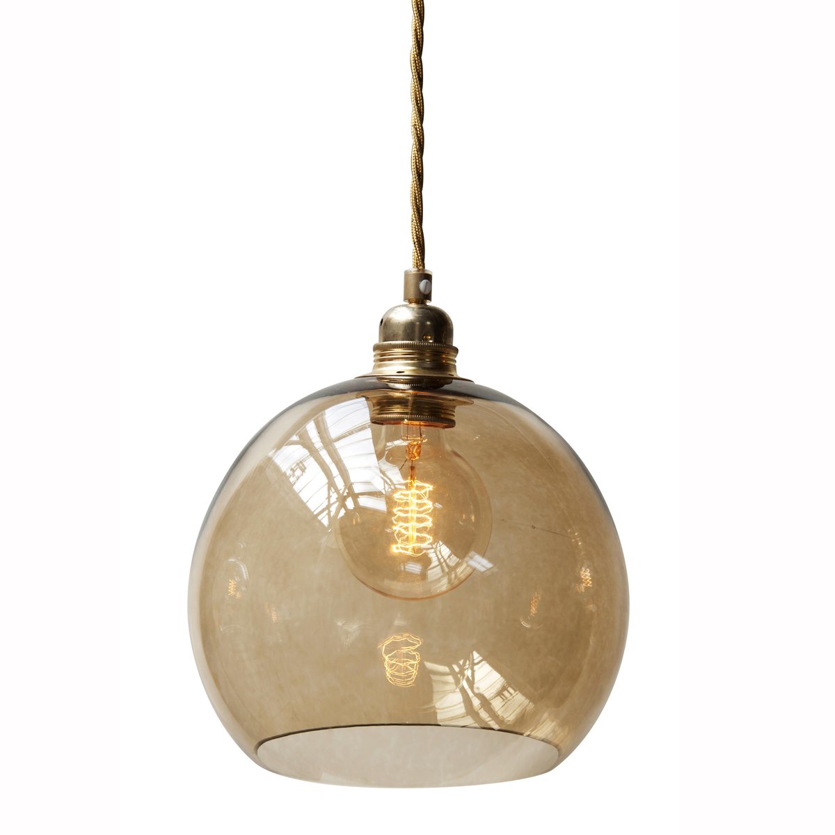 EBB & FLOW Rowan hanglamp M, Ø 22 cm. chestnut brown