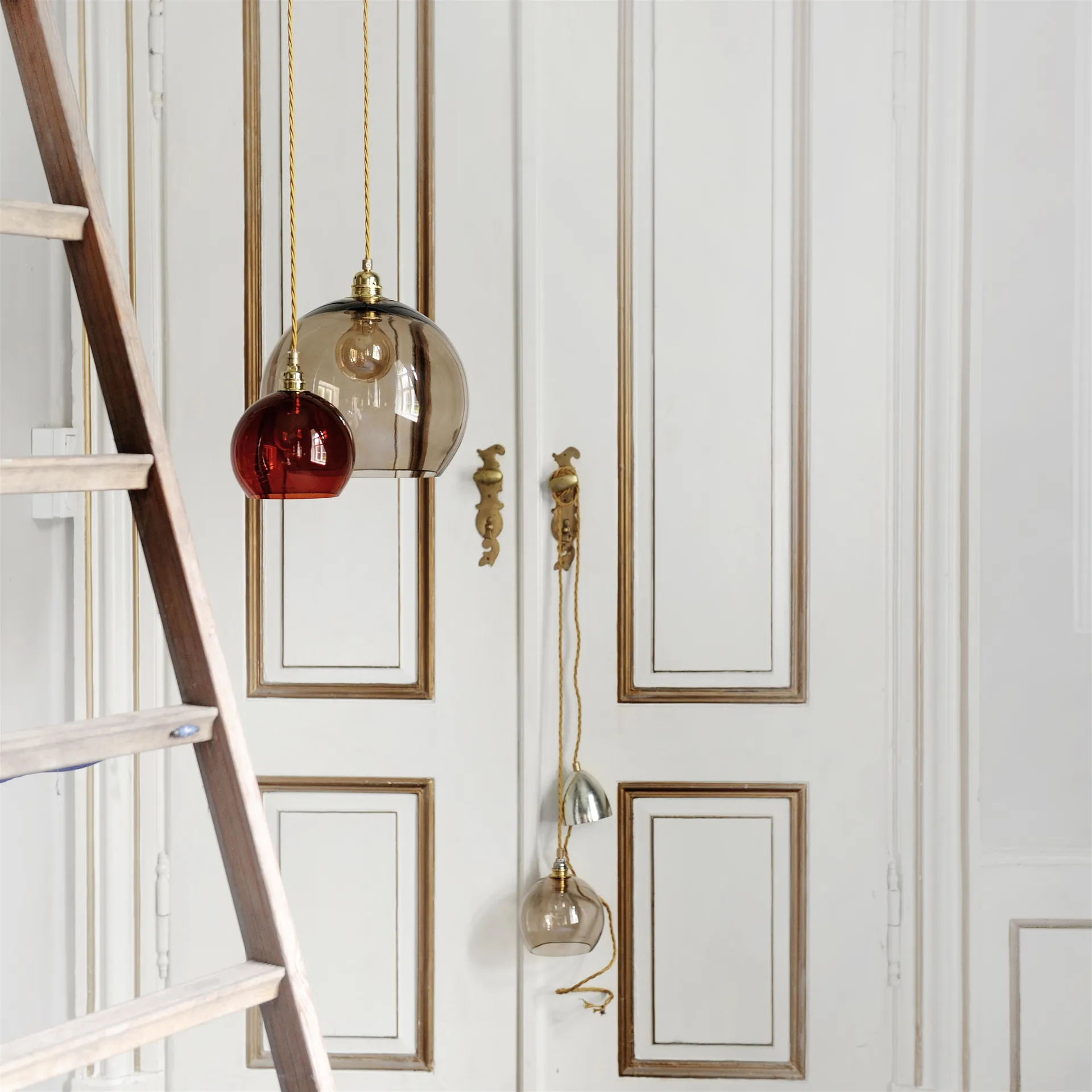 Rowan hanglamp M, Ø 22 cm., chestnut brown EBB & FLOW