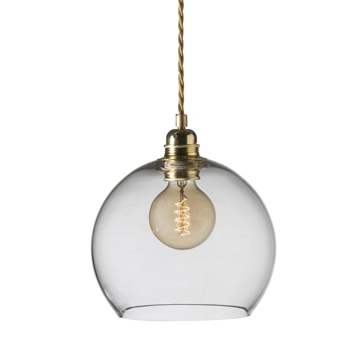 Rowan hanglamp M, Ø 22 cm. - clear - gold cord - EBB & FLOW