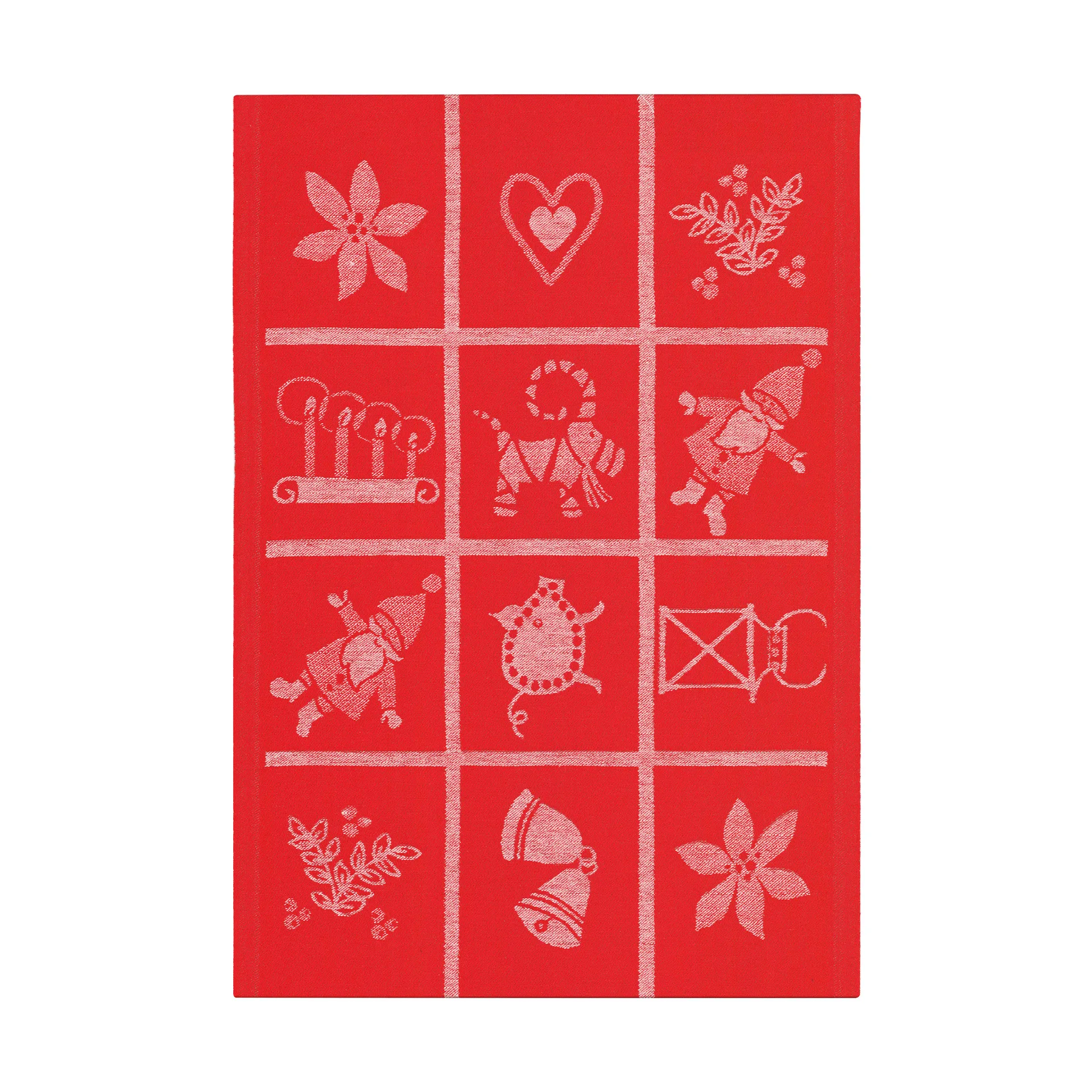 Adventruta keukenhanddoek 35x50 cm, Rood Ekelund Linneväveri